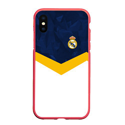 Чехол iPhone XS Max матовый Real Madrid FC: Sport, цвет: 3D-красный