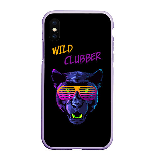Чехол iPhone XS Max матовый Wild Clubber / 3D-Светло-сиреневый – фото 1