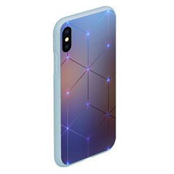 Чехол iPhone XS Max матовый НЕЙРОННАЯ СЕТЬ NEURAL NETWORK, цвет: 3D-голубой — фото 2