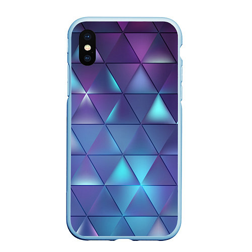 Чехол iPhone XS Max матовый Beautiful abstract / 3D-Голубой – фото 1