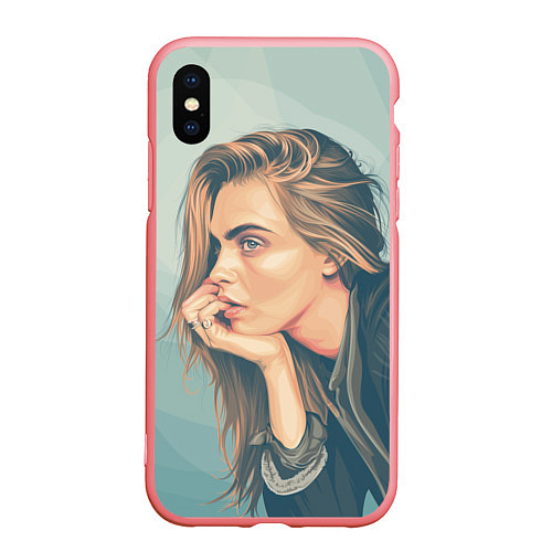 Чехол iPhone XS Max матовый Cara Delevingne 3 / 3D-Баблгам – фото 1