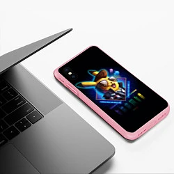Чехол iPhone XS Max матовый Retro Pikachu, цвет: 3D-баблгам — фото 2