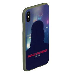 Чехол iPhone XS Max матовый BR 2049: Shadow man, цвет: 3D-темно-зеленый — фото 2