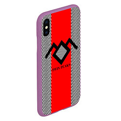 Чехол iPhone XS Max матовый Twin Peaks Mark, цвет: 3D-фиолетовый — фото 2