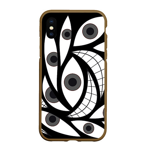 Чехол iPhone XS Max матовый Alchemist Eyes / 3D-Коричневый – фото 1