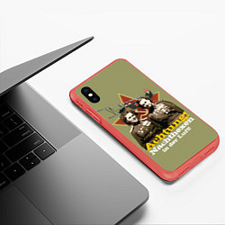 Чехол iPhone XS Max матовый Ахтунг, в небе Ночные Ведьмы, цвет: 3D-красный — фото 2