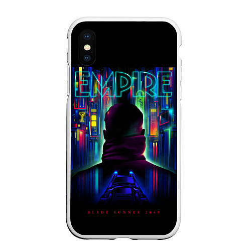 Чехол iPhone XS Max матовый Blade Runner Empire / 3D-Белый – фото 1