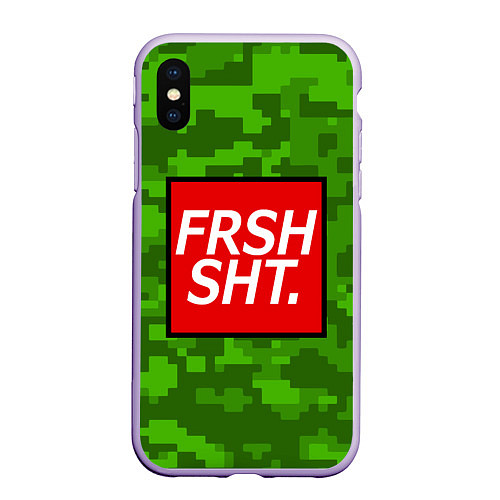 Чехол iPhone XS Max матовый FRSH SH*T / 3D-Светло-сиреневый – фото 1