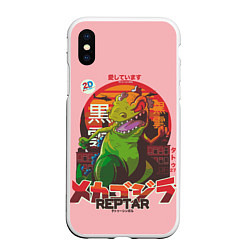 Чехол iPhone XS Max матовый Godzilla Reptar, цвет: 3D-белый