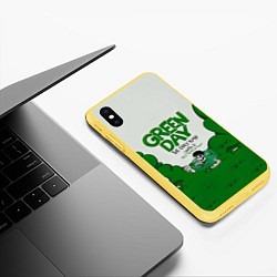 Чехол iPhone XS Max матовый Green Day: The early years, цвет: 3D-желтый — фото 2
