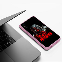 Чехол iPhone XS Max матовый Iron Predator, цвет: 3D-розовый — фото 2