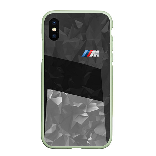 Чехол iPhone XS Max матовый BMW: Black Design / 3D-Салатовый – фото 1