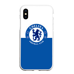 Чехол iPhone XS Max матовый Chelsea FC: Duo Color