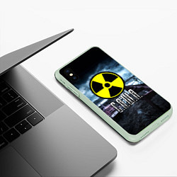 Чехол iPhone XS Max матовый S.T.A.L.K.E.R: Саша, цвет: 3D-салатовый — фото 2