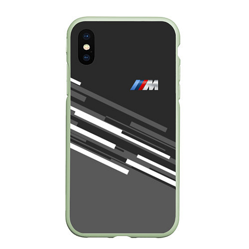 Чехол iPhone XS Max матовый BMW: Sport Line / 3D-Салатовый – фото 1