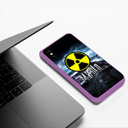 Чехол iPhone XS Max матовый S.T.A.L.K.E.R: Миша, цвет: 3D-фиолетовый — фото 2