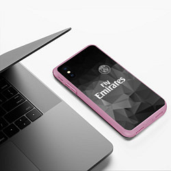 Чехол iPhone XS Max матовый PSG FC: Polygons 2018, цвет: 3D-розовый — фото 2