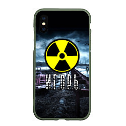 Чехол iPhone XS Max матовый S.T.A.L.K.E.R: Игорь, цвет: 3D-темно-зеленый