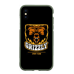 Чехол iPhone XS Max матовый GTIZZLY(sport team)