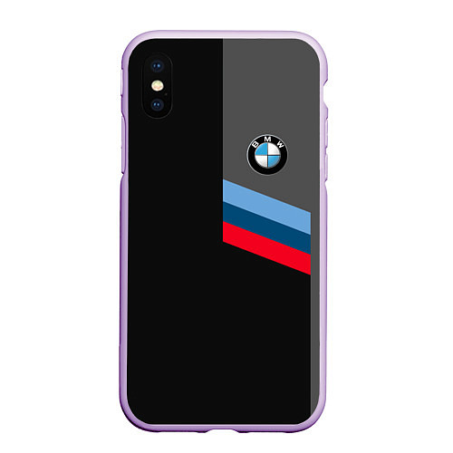 Чехол iPhone XS Max матовый BMW БМВ / 3D-Сиреневый – фото 1