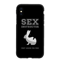 Чехол iPhone XS Max матовый Sex Instructor - first lesson for free