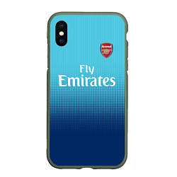 Чехол iPhone XS Max матовый Arsenal FC: Blue Away 17/18