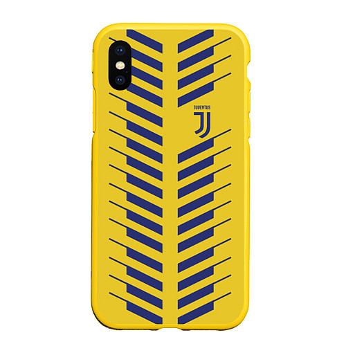 Чехол iPhone XS Max матовый FC Juventus: Creative / 3D-Желтый – фото 1