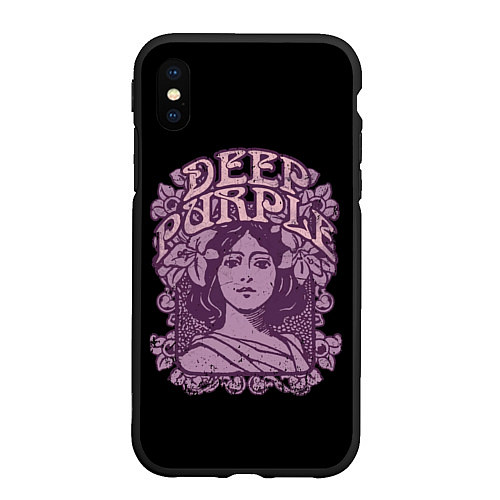 Чехол iPhone XS Max матовый Deep Purple / 3D-Черный – фото 1