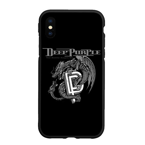 Чехол iPhone XS Max матовый Deep Purple: Dark Dragon / 3D-Черный – фото 1