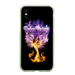 Чехол iPhone XS Max матовый Deep Purple: Phoenix Rising, цвет: 3D-салатовый