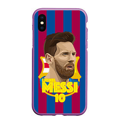 Чехол iPhone XS Max матовый FCB Lionel Messi