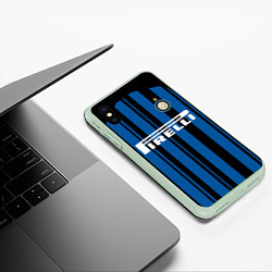 Чехол iPhone XS Max матовый Inter FC: Home 17/18, цвет: 3D-салатовый — фото 2