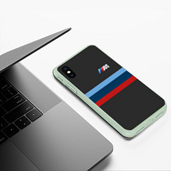 Чехол iPhone XS Max матовый BMW 2018 M Sport, цвет: 3D-салатовый — фото 2