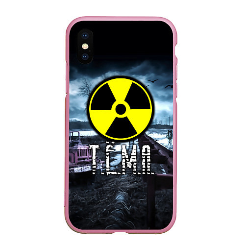 Чехол iPhone XS Max матовый S.T.A.L.K.E.R: Тёма / 3D-Розовый – фото 1