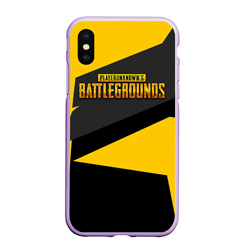 Чехол iPhone XS Max матовый PUBG: Cybersport / 3D-Сиреневый – фото 1