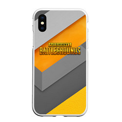 Чехол iPhone XS Max матовый PUBG: Weapon Skin, цвет: 3D-белый