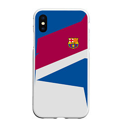 Чехол iPhone XS Max матовый FC Barcelona: Sport Geometry