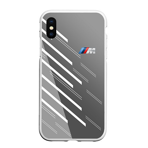 Чехол iPhone XS Max матовый BMW 2018 M Sport / 3D-Белый – фото 1