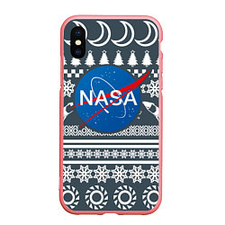 Чехол iPhone XS Max матовый NASA: New Year