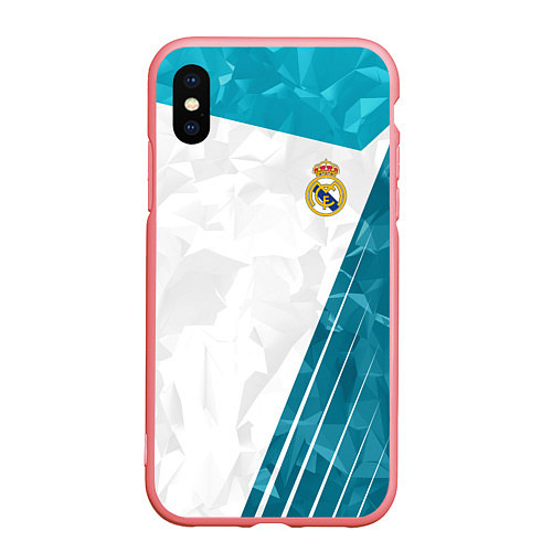 Чехол iPhone XS Max матовый FC Real Madrid: Abstract / 3D-Баблгам – фото 1