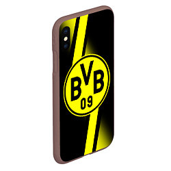 Чехол iPhone XS Max матовый FC Borussia Dortmund: Storm, цвет: 3D-коричневый — фото 2