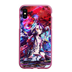 Чехол iPhone XS Max матовый No Game No Life Zero, цвет: 3D-малиновый