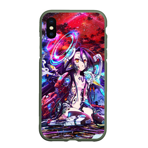 Чехол iPhone XS Max матовый No Game No Life Zero / 3D-Темно-зеленый – фото 1