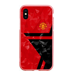 Чехол iPhone XS Max матовый FCMU: Red & Black Star, цвет: 3D-баблгам