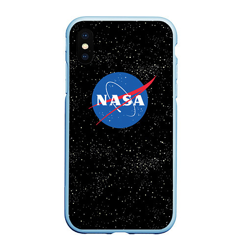 Чехол iPhone XS Max матовый NASA: Endless Space / 3D-Голубой – фото 1