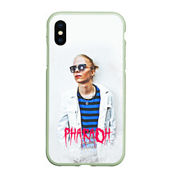 Чехол iPhone XS Max матовый Pharaoh: White side, цвет: 3D-салатовый