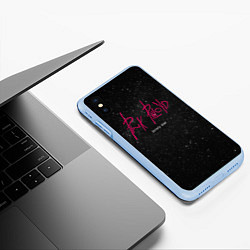 Чехол iPhone XS Max матовый Pink Phloyd: Lonely star, цвет: 3D-голубой — фото 2