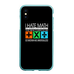 Чехол iPhone XS Max матовый Ed Sheeran: I hate math, цвет: 3D-мятный