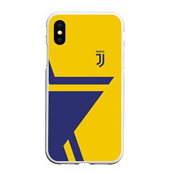 Чехол iPhone XS Max матовый FC Juventus: Star, цвет: 3D-белый
