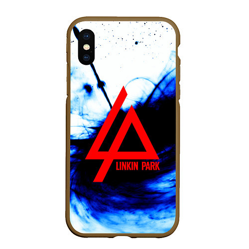 Чехол iPhone XS Max матовый Linkin Park blue smoke / 3D-Коричневый – фото 1